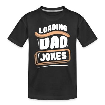 Papa Joke Dad Joke Father Jokes - Kids' Premium Organic T-Shirt - black - Front