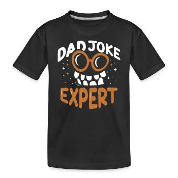 Papa Joke Dad Joke Father Jokes - Kids' Premium Organic T-Shirt - black - Front