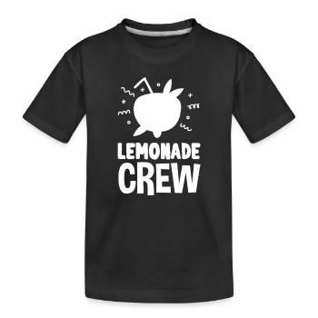Lemonade Crew Juice Stand - Kids' Premium Organic T-Shirt - black - Front