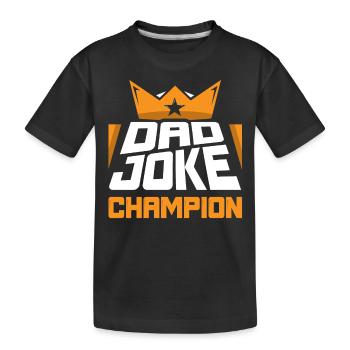 Papa Joke Dad Joke Jokes Father - Kids' Premium Organic T-Shirt - black - Front