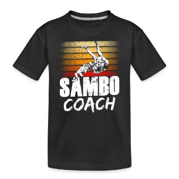 Sambo Trainer Training Martial Arts Martial Arts - Kids' Premium Organic T-Shirt - black - Front