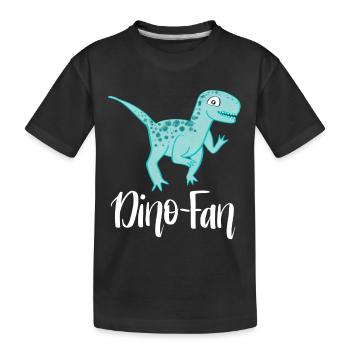 Dino Fan - Kids' Premium Organic T-Shirt - black - Front