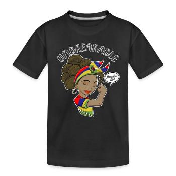 Mauritius Girl Unbreakable Mauritius Heritage - Kids' Premium Organic T-Shirt - black - Front