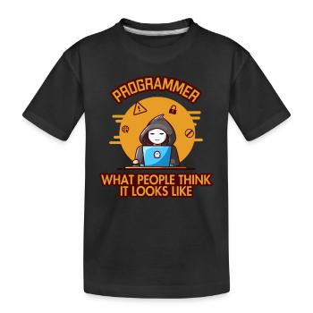 Programmer Looks Like Softwareentwickler Coder - Kinder Premium Bio T-Shirt - Schwarz - Vorne