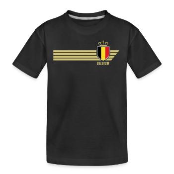 Belgium Devil Patriotism Football Fan Jersey - Kids' Premium Organic T-Shirt - black - Front