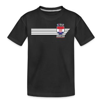 Croatie Hrvatska Patriotism Football Fan Jersey - T-shirt bio Premium Enfant - noir - Devant