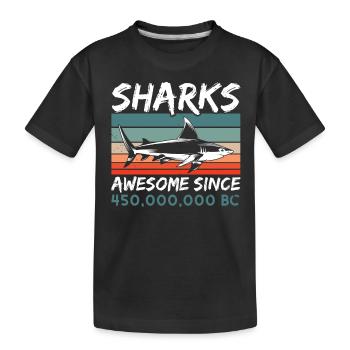 Amoureux des requins Biologie marine Animaux marins - T-shirt bio Premium Enfant - noir - Devant