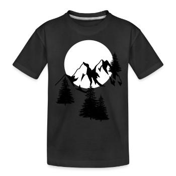 Nature lovers Mountains Alps Tyrol South Tyrol Alm - Kids' Premium Organic T-Shirt - black - Front