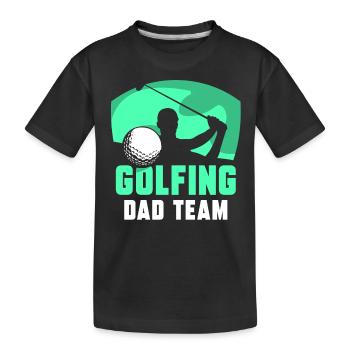 Golfing Papa Team Golfer Father Father Day Daddy - Kids' Premium Organic T-Shirt - black - Front