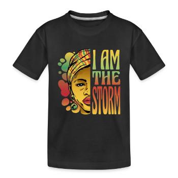 Ich bin der Sturm Ich bin der Sturm Geschenk Inspi - Kinder Premium Bio T-Shirt - Schwarz - Vorne