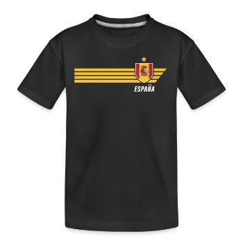 Spain La Furia Roja Patriotism Football Fan - Kids' Premium Organic T-Shirt - black - Front