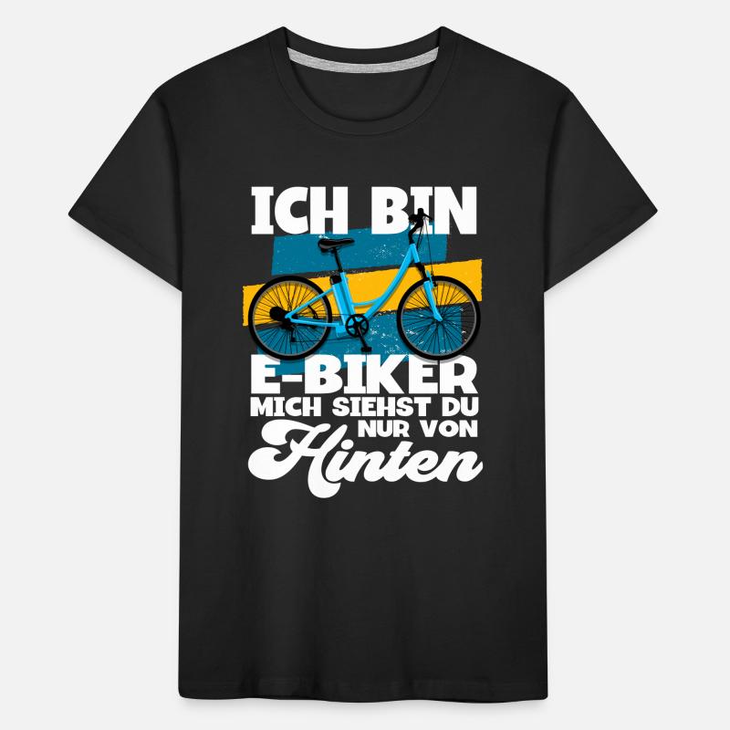 Ich bin E-Biker Hecheln Pedelec E-Bike Kinder Premium Bio T-Shirt