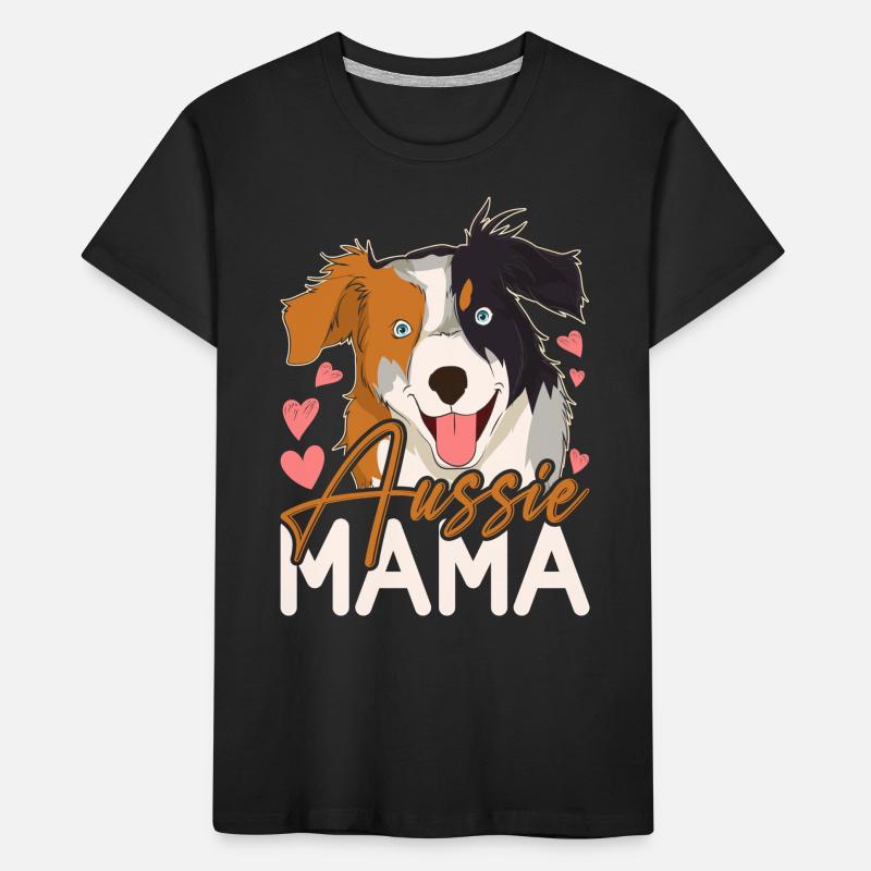 Muttertag Hunde Geschenkidee Australian Shepherd Kinder Premium Bio T-Shirt