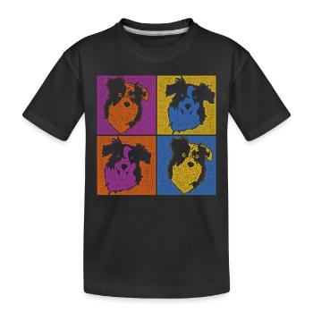 Aussie Dog Gift Pop Art Berger Australien - T-shirt bio Premium Enfant - noir - Devant