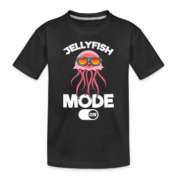 Mode Méduse sur Méduse cool avec lunettes de soleil - T-shirt bio Premium Enfant - noir - Devant