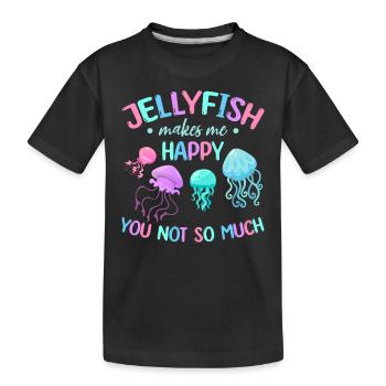 Les méduses me rendent heureux tu ne me fais pas tellement - T-shirt bio Premium Enfant - noir - Devant