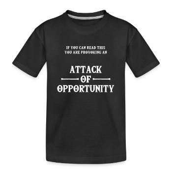 Attaque d'opportunité PnP RPG Jeu de rôle Pen and - T-shirt bio Premium Enfant - noir - Devant