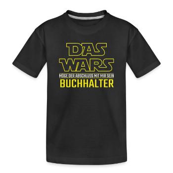 Das Wars Abschluss Buchhalter Geschenkidee - Kinder Premium Bio T-Shirt - Schwarz - Vorne