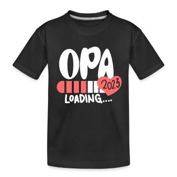 Opa 2023 - Opa werden - Bald Opa - Kinder Premium Bio T-Shirt - Schwarz - Vorne
