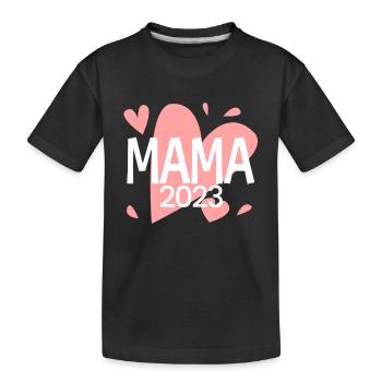 Mama 2023 loading - Werdende Mutter 2023 - Kinder Premium Bio T-Shirt - Schwarz - Vorne
