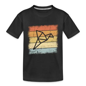 Origami Oiseau - T-shirt bio Premium Enfant - noir - Devant