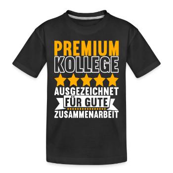 Abschiedsgeschenk Jobwechsel Kollege - Kinder Premium Bio T-Shirt - Schwarz - Vorne