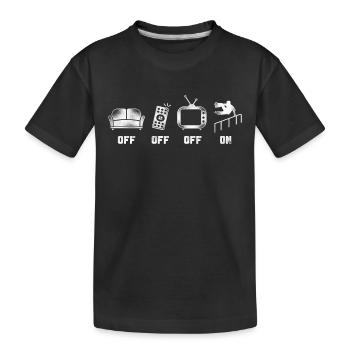 Parkour Free Running Traceur - Kids' Premium Organic T-Shirt - black - Front