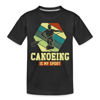 Canoë Canoë De Course Canoë - T-shirt bio Premium Enfant - noir - Devant