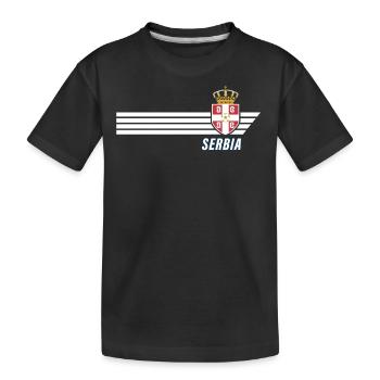 Serbie Srbija Patriotism Football Fan Jersey - T-shirt bio Premium Enfant - noir - Devant