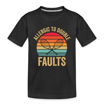 Joueur de tennis Raquette de tennis Balle de tennis - T-shirt bio Premium Enfant - noir - Devant