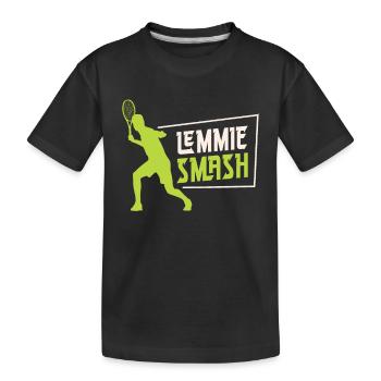 Joueur de tennis Raquette de tennis Balle de tennis - T-shirt bio Premium Enfant - noir - Devant