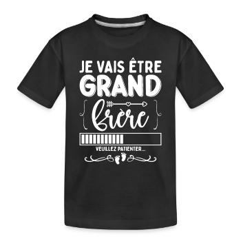 Big Bro Cadeau Futur Grand-frère Annonce Grossesse - T-shirt bio Premium Enfant - noir - Devant