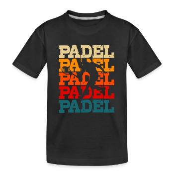 paddle tennis paddleball padel tennis joueur de - T-shirt bio Premium Enfant - noir - Devant