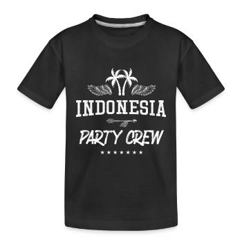Indonesia Party Crew - Kinder Premium Bio T-Shirt - Schwarz - Vorne