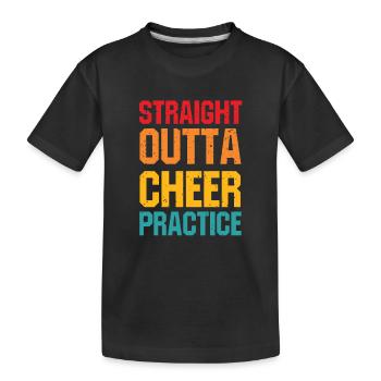 Pratique de straight outta cheer - T-shirt bio Premium Enfant - noir - Devant