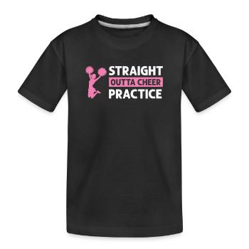 Pratique de straight outta cheer - T-shirt bio Premium Enfant - noir - Devant