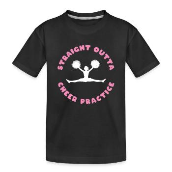 Pratique de straight outta cheer - T-shirt bio Premium Enfant - noir - Devant