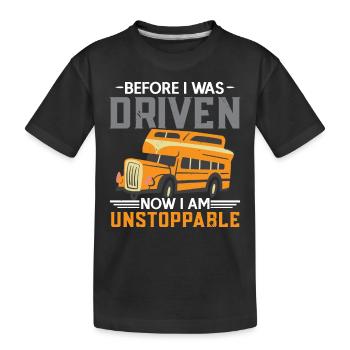Bevor ich getrieben wurde Jetzt bin ich unaufhalts - Kinder Premium Bio T-Shirt - Schwarz - Vorne