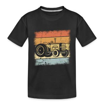 Traktor - Kinder Premium Bio T-Shirt - Schwarz - Vorne
