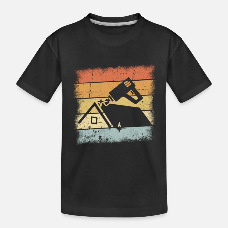 Dachdecker - Kinder Premium Bio T-Shirt - Schwarz