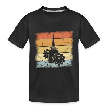 Engineer - Kids' Premium Organic T-Shirt - black - Front