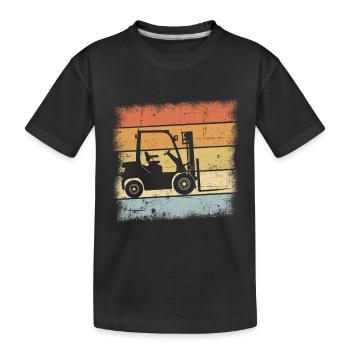 Forklift - Kids' Premium Organic T-Shirt - black - Front