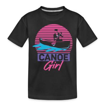 Canoë Canoë Fille Rétro Canoë - T-shirt bio Premium Enfant - noir - Devant