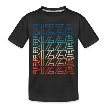 Retro Pizza Vintage Text Pizza Liebhaber - Kinder Premium Bio T-Shirt - Schwarz - Vorne