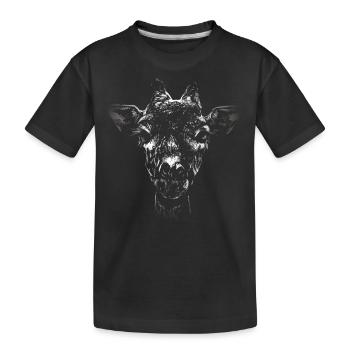 Pochoir de girafe Noir & Blanc Nature Faune - T-shirt bio Premium Enfant - noir - Devant