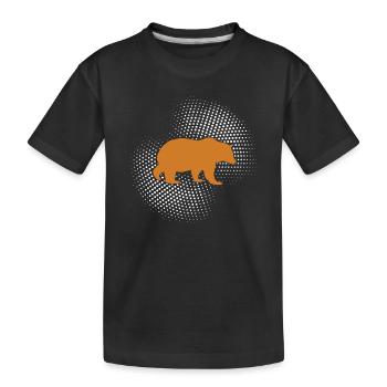 Bear - Kids' Premium Organic T-Shirt - black - Front