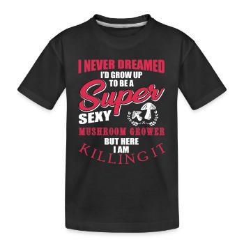 Producteur de champignons - T-shirt bio Premium Enfant - noir - Devant
