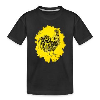 Coq - T-shirt bio Premium Enfant - noir - Devant