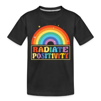 Rayonner de positivité - T-shirt bio Premium Enfant - noir - Devant
