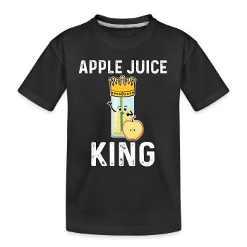 Roi du jus de pomme - T-shirt bio Premium Enfant - noir - Devant